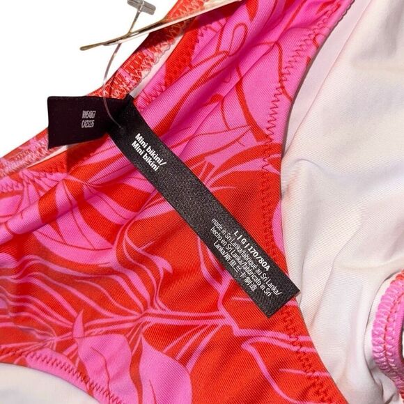 Victoria’s Secret Pink Active 2021 Sz LRG pink/ red bikini bottom swim cheeky - Picture 8 of 9